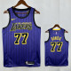 20/21 LAKERS DONCIC'#77 Striped Purple Top Quality Hot Pressing NBA Jersey
