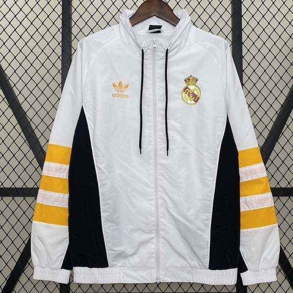 RMA White Retro Windbreaker