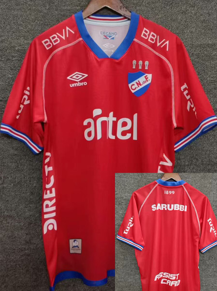 25/26 Club Nacional Red Fans Soccer Jersey(Print all sponsors、全广告)