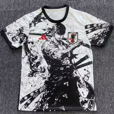 25/26 Japan Black and White Warrior Fans  Soccer Jersey