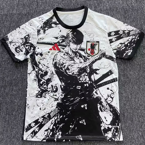 25/26 Japan Black and White Warrior Fans  Soccer Jersey