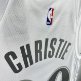 24/25 Dallas Mavericks CHRISTIE #00 White City Edition Top Quality Hot Pressing NBA Jersey