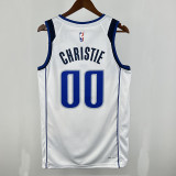 Dallas Mavericks CHRISTIE #00 White Top Quality Hot Pressing NBA Jersey