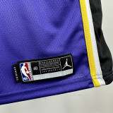 LAKERS DONCIC'#77 Blue Flying Man Top Quality Hot Pressing NBA Jersey