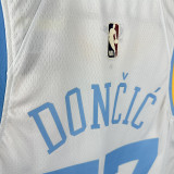 22/23 LAKERS DONCIC'#77 White Retro Top Quality Hot Pressing NBA Jersey