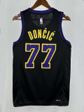 23/24 LAKERS DONCIC'#77 Black City Edition Top Quality Hot Pressing NBA Jersey