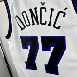 22/23 LAKERS DONCIC'#77 White City Edition Top Quality Hot Pressing NBA Jersey(V领）