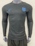 25/26  England Away  Player Version Long Sleeve Soccer Jersey带星