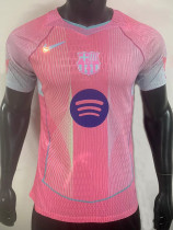 25 /26 BAR Pink Special Edition Player Version Soccer Jersey（蓝胸花）