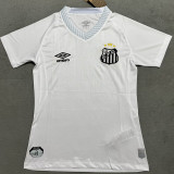 25/26 Santos FC Home Women Soccer Jersey#女(Print All Sponsor)(新全广告、背上NVA~SRTE)