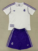 25/26 RMA White Retro Kids Soccer Jersey