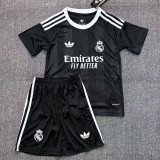 25/26 RMA Goalkeeper Black Kids Soccer Jersey