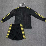 25/26  Mexico Black Gold Cup Long Sleeve  Kids Soccer Jersey