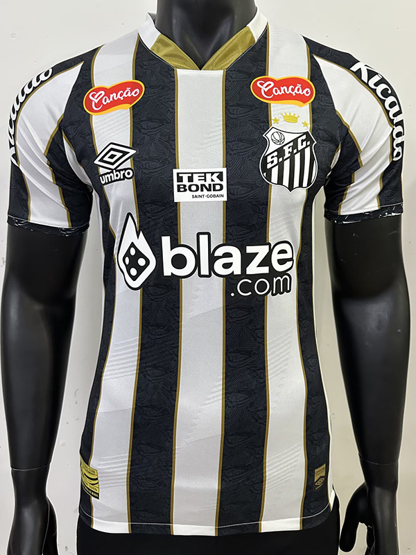 24/25 Santos FC Away Player Version Soccer Jersey(Print All Sponsor)(旧全广告、背上NVA~SRTE)
