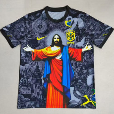 25/26 Brazil Christ Statue Special Edition Grey Fans Soccer Jersey