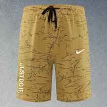 2025 RF-M564 NK Yellow Cracked Digital Printed Casual Fitness Shorts#带JUSTDOIT字