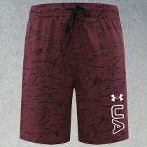 2025 RF-M569 Maroon  Cracked Digital Printed Casual Fitness Shorts带UA字样