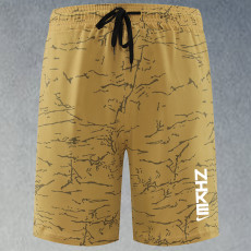 2025 RF-M564 NK Yellow Cracked Digital Printed Casual Fitness Shorts#带ZU字样