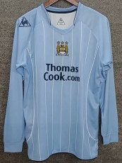 2007/2008 Man City Home Long Sleeve Retro Soccer Jersey