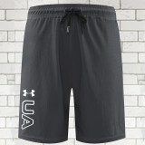 2025 RF-M649  Grey Nylon Grid Casual Fitness Shorts#库带UA字
