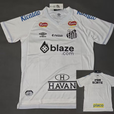 25/26 Santos FC Home Fans Soccer Jersey(Print All Sponsor)(新全广告、背上NVA~SRTE)