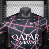 25/26 PSG Pre match Black Purple  Player Version Training Shirts