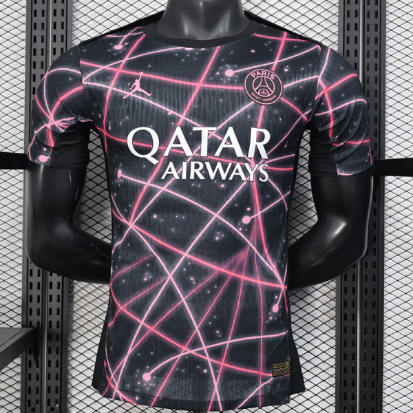 25/26 PSG Pre match Black Purple  Player Version Training Shirts