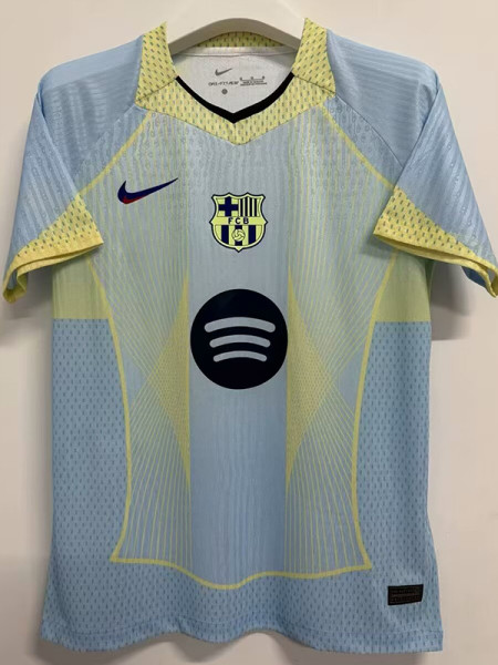 25 /26 BAR Light Blue &Yellow Special Edition  Player Version Soccer Jersey球员