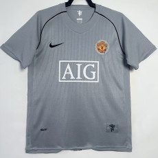 2007/2008 Man Utd Goalkeeper Grey Retro Soccer Jersey