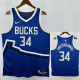 24/25  BUCKS ANTETOKOUNMPD # 34 Blue City Edition Top Quality Hot Pressing NBA Jersey