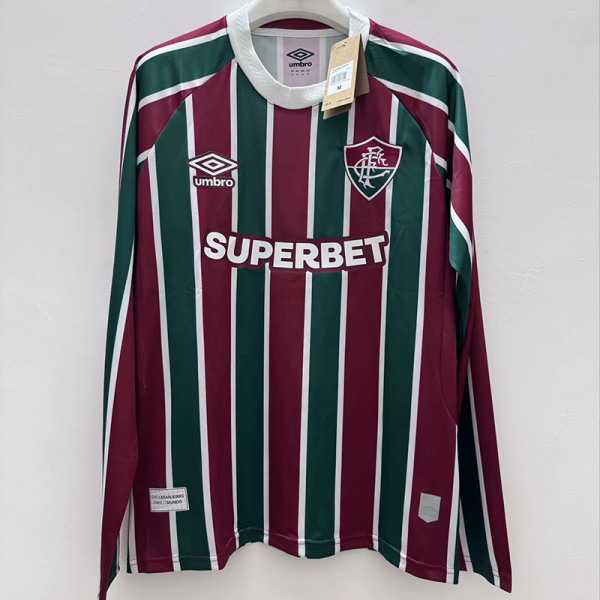 25/26 Fluminense Home  Long Sleeve  Soccer Jersey