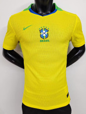 25/26 Brazil Home  Player Version Soccer Jersey（带星）