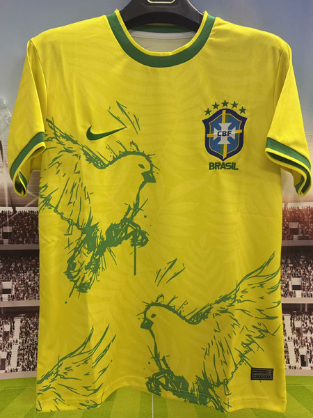 25/26 Brazil Yellow Heping Pigeon Edition  Fans Soccer Jersey