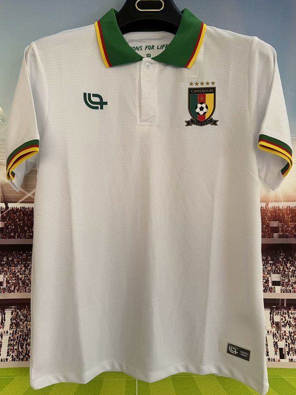 25/26 Cameroon White  Polo shirt(翻领）