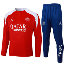25/26  PSG Red  Half Pull Tracksuit #B2516 (半拉链)