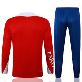 25/26  PSG Red  Half Pull Tracksuit #B2516 (半拉链)