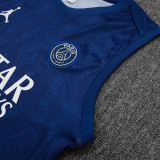 25/26 PSG Royal Blue Team Logo Training vest  Suit #D1037
