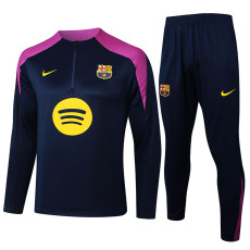 25/26  BAR Dark Blue Half Pull Tracksuit #B2502 (半拉链)
