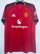 25/26 Man Utd Home 1:1Fans Soccer Jersey