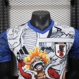 25/26 Japan One Piece White Blue Player Version  Soccer Jersey