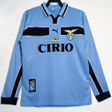 1998/1999 Lazio Home Long Sleeve Retro Soccer Jersey