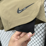 2025 D1103 Khaki Casual Double layer shorts#NK 双层卡其色