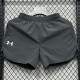 2025 D2501  Dark  Grey Casual Double layer shorts#双层
