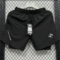 2025 A247 Black Casual Double layer shorts# 双层