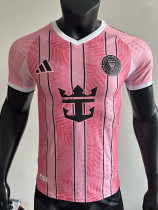 25/26 Inter Miami  Leaf patterns  Pink  Player Version  Polo Shirts