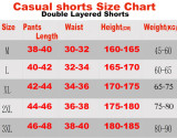 2025 A247 Black Casual Double layer shorts# 双层