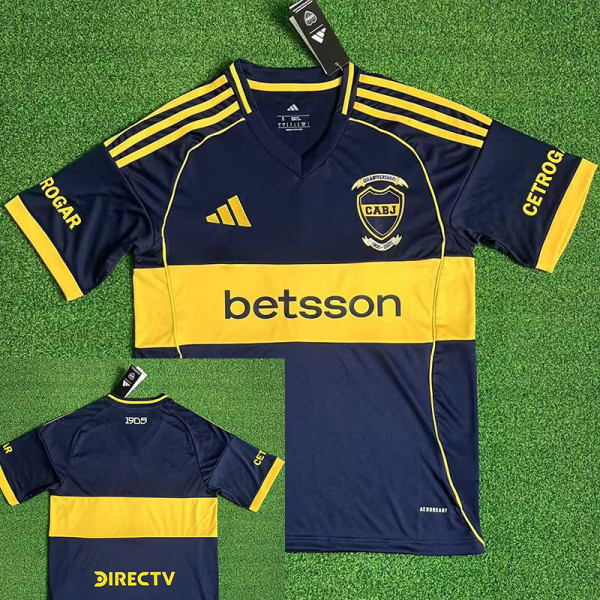 25/26  Boca Juniors Home  Fans Soccer Jersey（两袖CETROGAR)