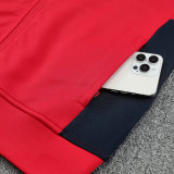 2526  BAR Red  Retro Jacket Tracksuit#F22