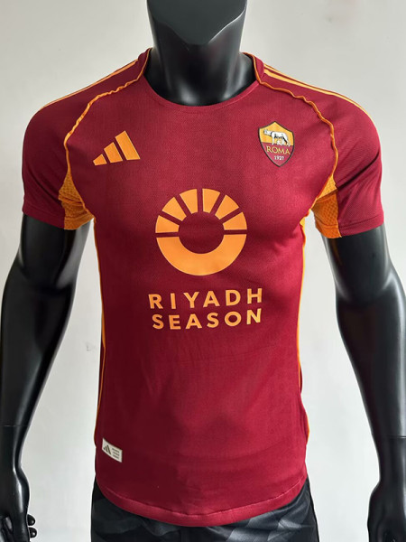25/26  Roma Home Player Version Soccer Jersey（广告版）