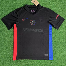 24/25 BAR  Away Co branded advertisement  Fans Soccer Jersey(胸前灰色字）
